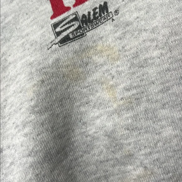 VTG 90s Indiana Hoosiers Salem Sportswear USA Crewneck L Retro NCAA Basketball♠️ - Picture 6 of 7